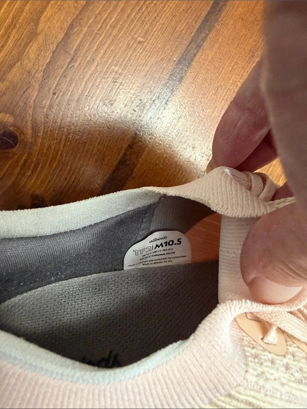 allbirds Men's Athletic Shoes in Light Pink/Cream